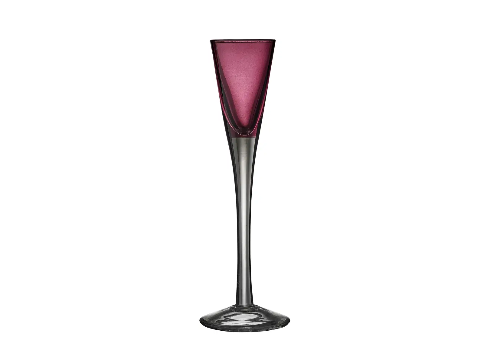 Lyngby Glas Snapseglas på fod 6 stk i assorterede farver og former